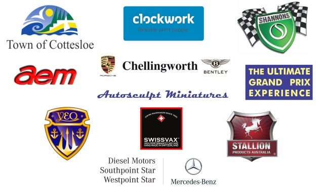 2014 Sponsors City of Cottesloe, Clockwork Printing, Shannons, AEM, Chellingworth Motors, The Ultimate Grand Prix Experience, Yeo Motors, Swissvax, Stallion Products Australia, Diesel Motors, Westpoint Star, Southpoint Star